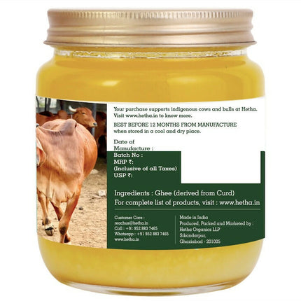 Hetha Desi Cow A2 cultured Bilona Ghee / A2 Ghee | Premium A2 Desi Ghee | Cultured Cow Pure Ghee