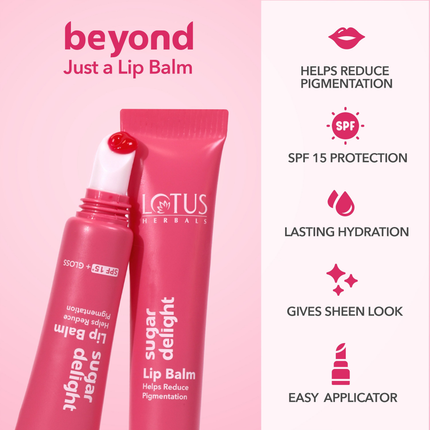 Lotus Herbals Lip Balm With SPF 15 - Sugar Delight