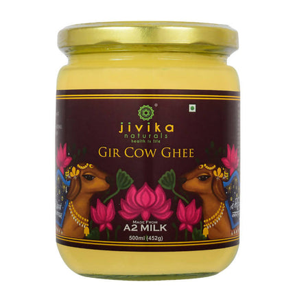 Jivika Naturals Gir Cow Ghee | Made From Grass Fed Cow's Milk | Nutritious Organic Desi Ghee