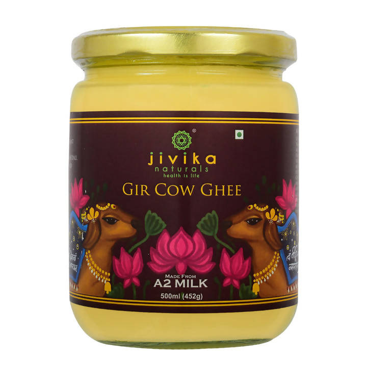Jivika Naturals Gir Cow Ghee | Made From Grass Fed Cow's Milk | Nutritious Organic Desi Ghee