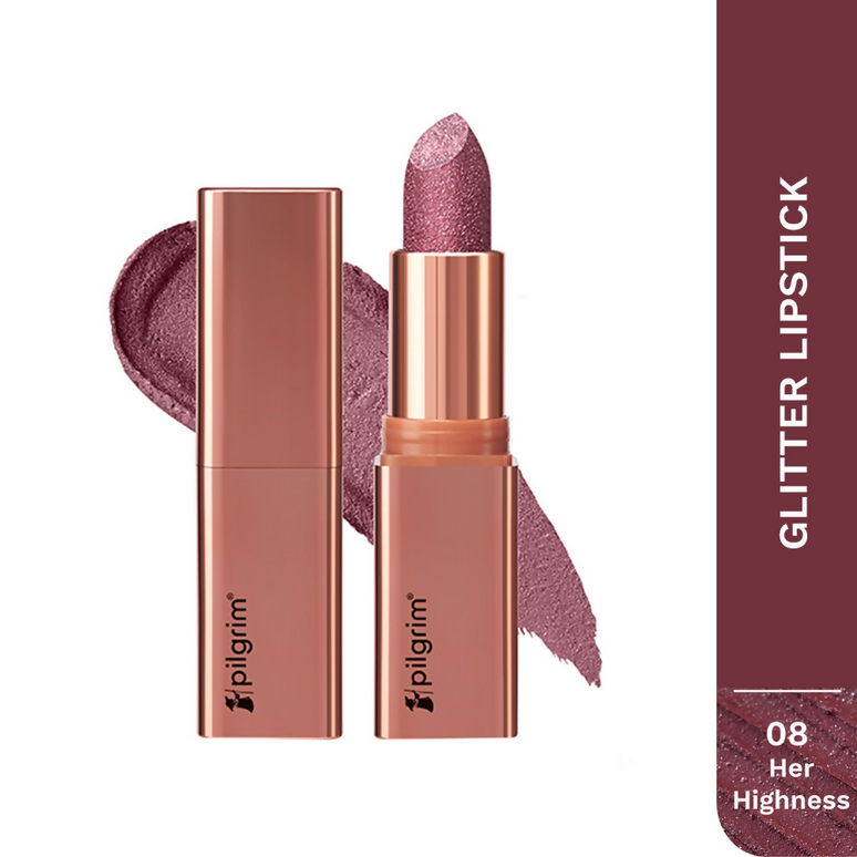 Pilgrim Glitter Lipstick With Matte Finish - Her Highness08