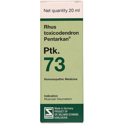 Dr. Willmar Schwabe Germany Rhus Toxicodendron Pentarkan Ptk. 73 Drops