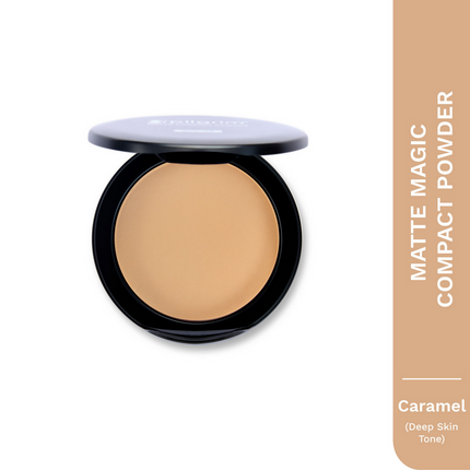 Pilgrim Matte Finish Compact Powder With SPF 25 - Caramel-25