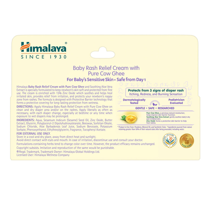 Himalaya Herbals Baby Rash Relief Cream with Pure Cow Ghee