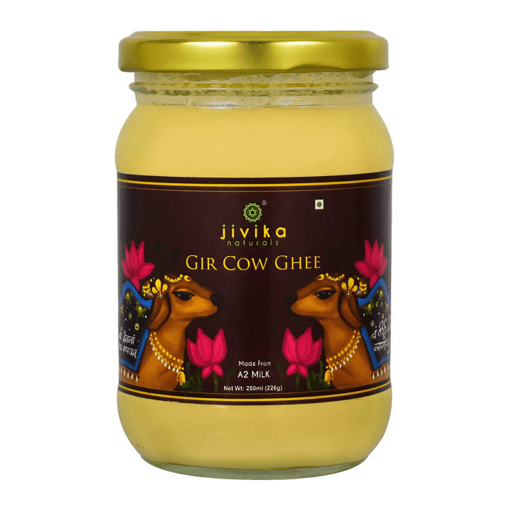 Jivika Naturals Gir Cow Ghee | Made From Grass Fed Cow's Milk | Nutritious Organic Desi Ghee