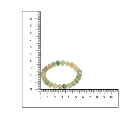 Green Avanturine Beads Elastic Bracelet - Ruby Raang