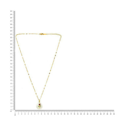 Antique Finish White Crystal Necklace - Ruby Raang