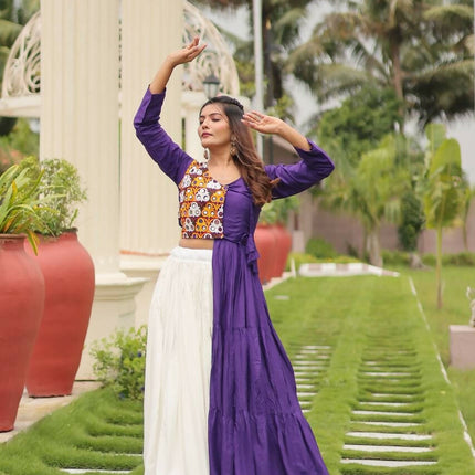 Aastha Fashion Off White Pure Cotton Designer Navratri Lehenga Choli Collection