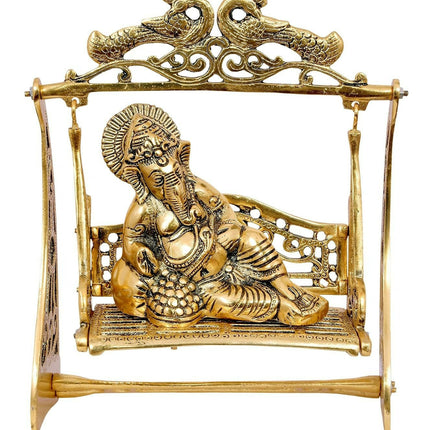 Nexplora Industries Metal Ganesh On Jhula Idol