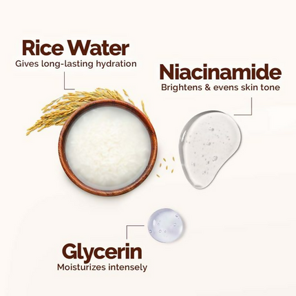 Mamaearth Rice Dewy Bright Light Moisturizing Cream with Rice Water & Niacinamide For Glass-Skin