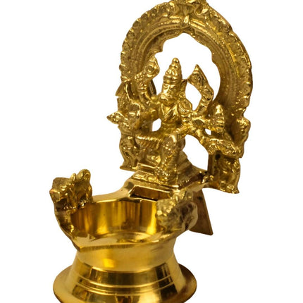 Spillbox Gold-Toned Brass Varagi Amman Diya Pooja Essential
