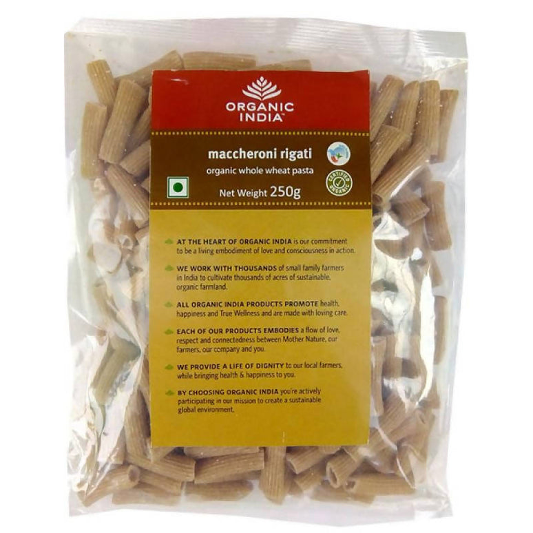 Organic India Maccheroni Rigati Organic Whole Wheat Pasta