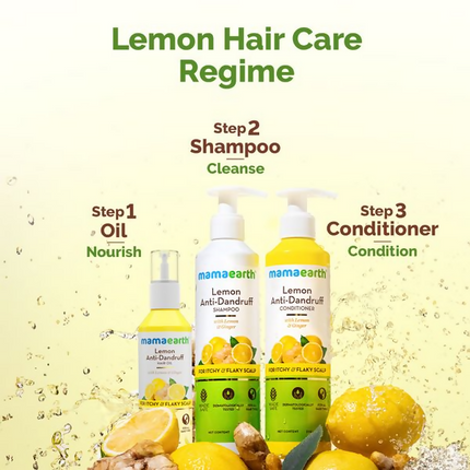Mamaearth Lemon Anti-Dandruff Hair Oil with Lemon & Ginger for Dandruff