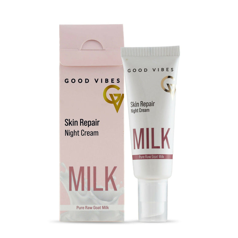 Good Vibes Skin Repair Milk Night Cream with 100% Pure Raw Goat Milk