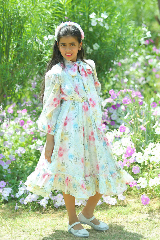 LH Luxury Fashion Amelia Fairy Glint Dress – Floral Summer Dress for Girls