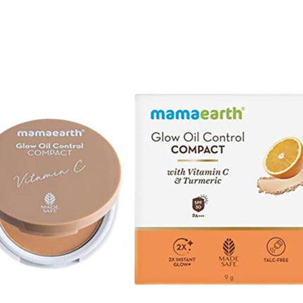 Mamaearth Glow Oil Control Compact With SPF 30 (Almond Glow)