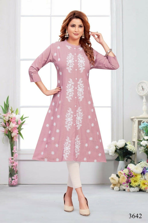 Joban Fashion Heavy Muslin Peach Color Tunic