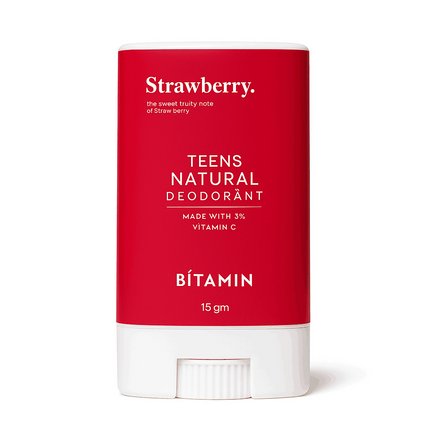 Bitamin Strawberry Teens Natural Deodorant Roll On Stick