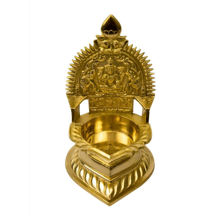 Spillbox Gold-Toned Brass Kamachi Diya Pooja Essential