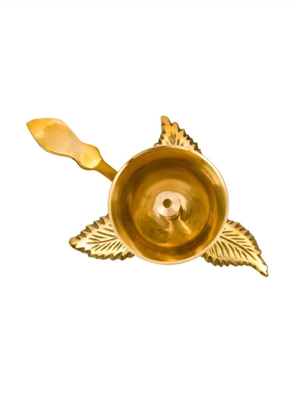 Spillbox Gold-Toned Brass 3 leaf Nanda Pooja Essential