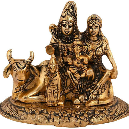 Collectible India Handcrafted Shiva Parvati Ganesh Idol