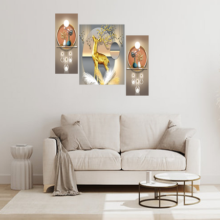 Tehzeeb Creations Set Of 3 Digital Wall Painting