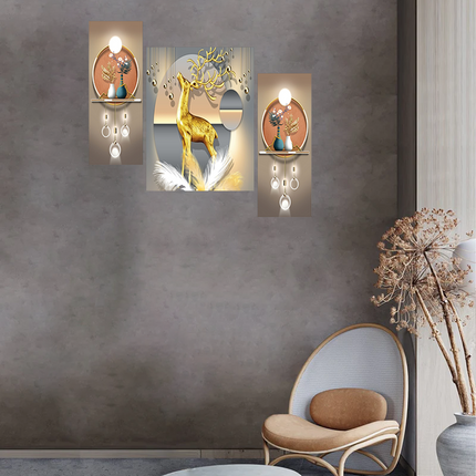 Tehzeeb Creations Set Of 3 Digital Wall Painting