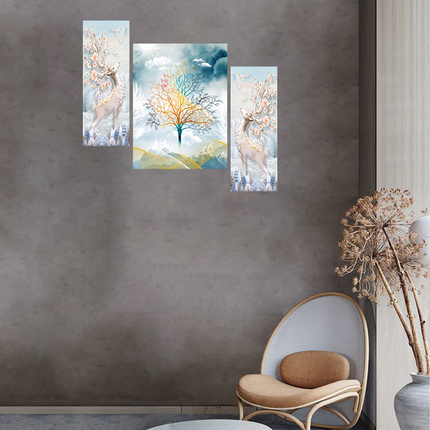 Tehzeeb Creations Set Of 3 Digital Wall Painting