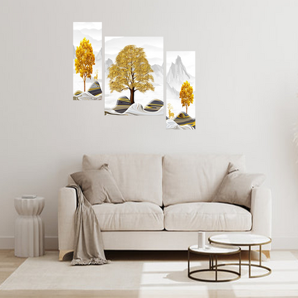Tehzeeb Creations Set Of 3 Digital Wall Painting