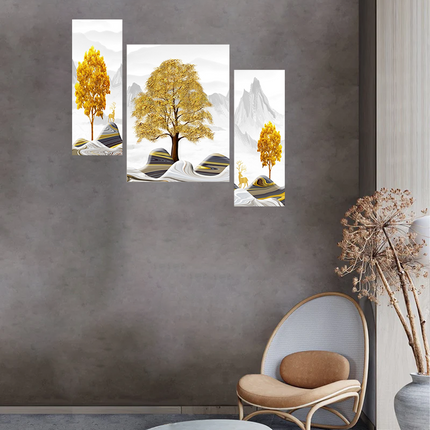 Tehzeeb Creations Set Of 3 Digital Wall Painting