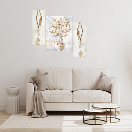 Tehzeeb Creations Set Of 3 Digital Wall Painting