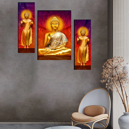 Tehzeeb Creations Set Of 3 Digital Wall Painting