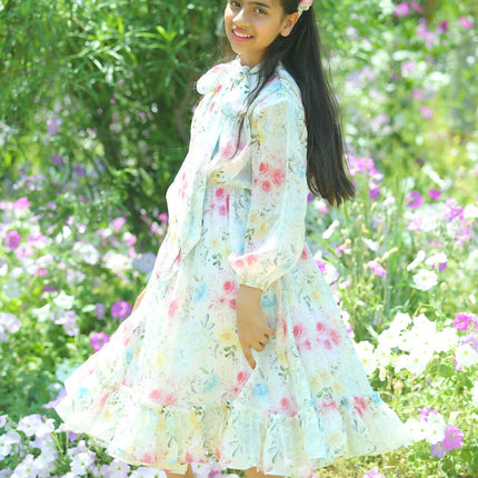 LH Luxury Fashion Amelia Fairy Glint Dress – Floral Summer Dress for Girls