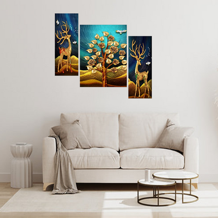 Tehzeeb Creations Set Of 3 Digital Wall Painting