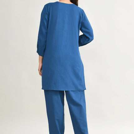 Joban Fashion Royal Blue Cotton Coord Set