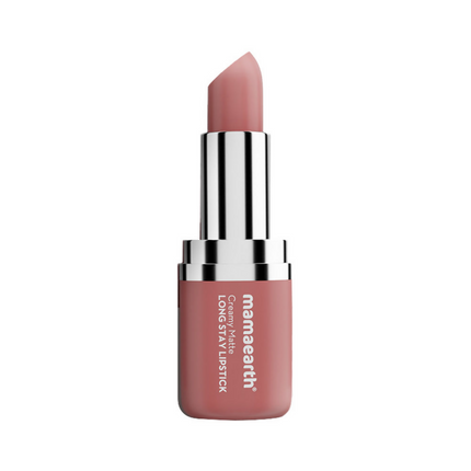 Mamaearth Creamy Matte Long Stay Lipstick - Pillow Nude - Limited Time Offer