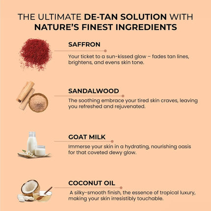 Ghar Soaps Sandalwood & Saffron Magic Soaps For Bath | Skin Brightening