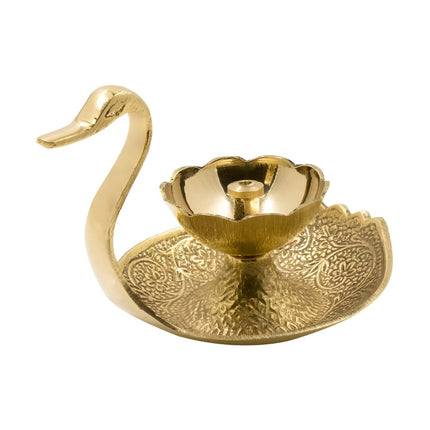 Spillbox Gold-Toned Brass Duck Nanda Deep Pooja Essential