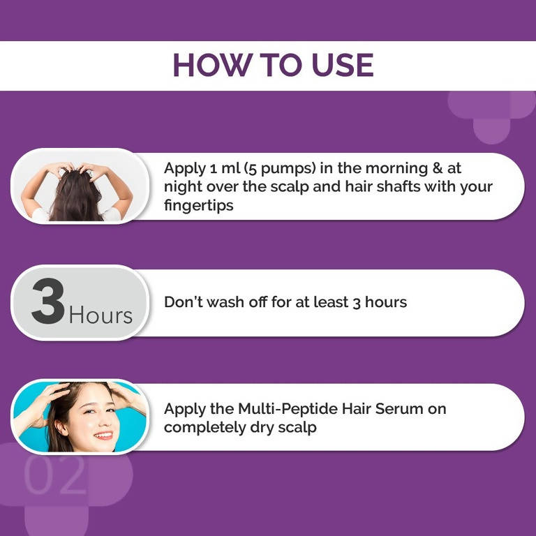 The Derma Co Multi-Peptide Hair Serum Promotes Hair Growth