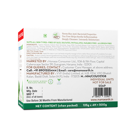 Mamaearth Neem Moisturizing Lotion Soap (Buy 3 Get 1 Free)