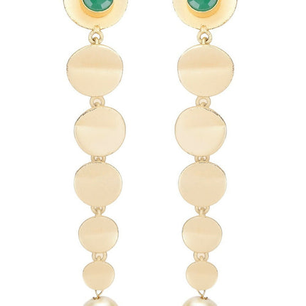 Joban Fashion Women Long Pattern Matte Gold Earrings