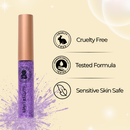 BOBI Glitter Eyeliner Purple Diamond Sparkle Finish
