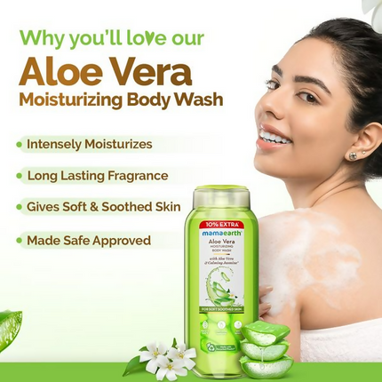Mamaearth Aloe Vera Moisturizing Body Wash with Aloe Vera & Calming Jasmine
