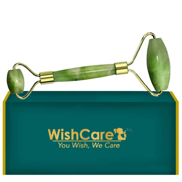 WishCare Face Massage Jade Roller For Glowing Skin - Green