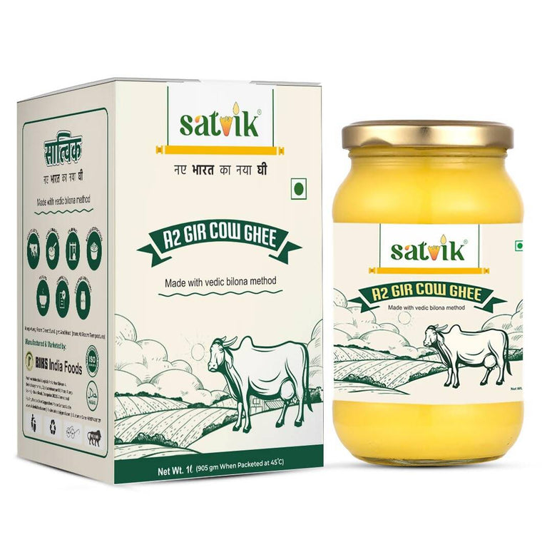 Satvik A2 Gir Cow Ghee | Vedic Bilona Method | Bilona Ghee | A2 Cow Desi Ghee