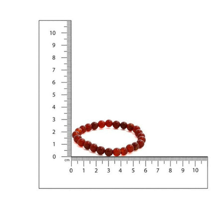 Red Carnelian Onyx Crystal Beads Bracelet - Ruby Raang