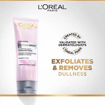 L'Oreal Paris Glycolic Acid Glowing And Protecting CSMS (Cleanser, Serum, Moisturizer, Sunscreen) Regime Kit