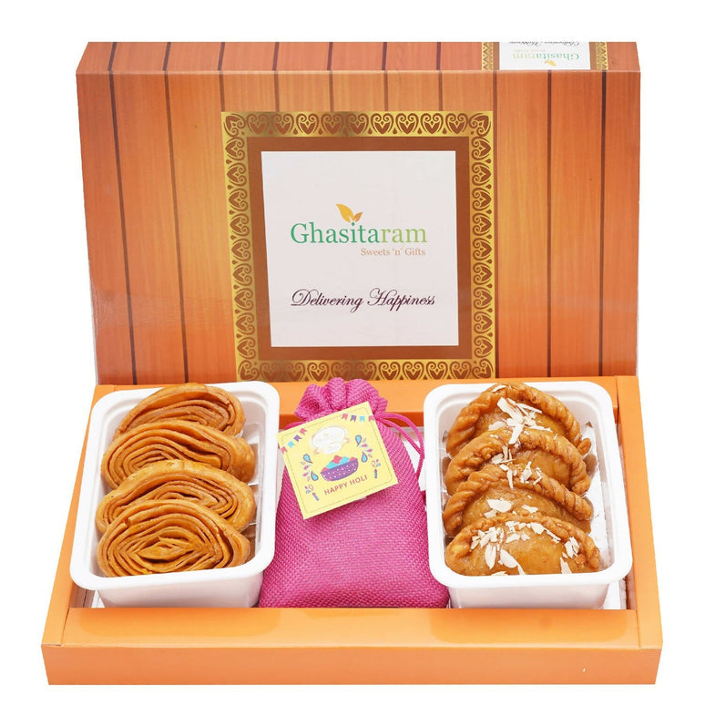 Ghasitaram Assorted Box of Khaja, Gujiyas and Thandai