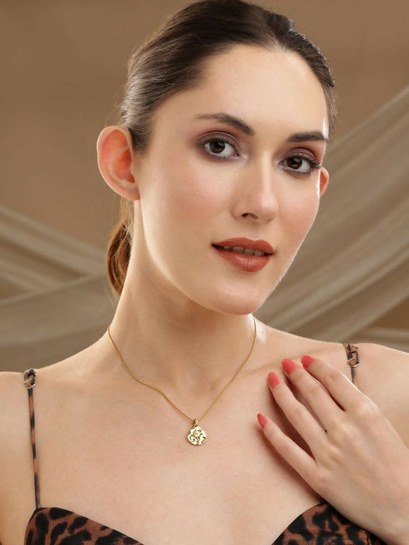 Gold Plated Necklace - Ruby Raang