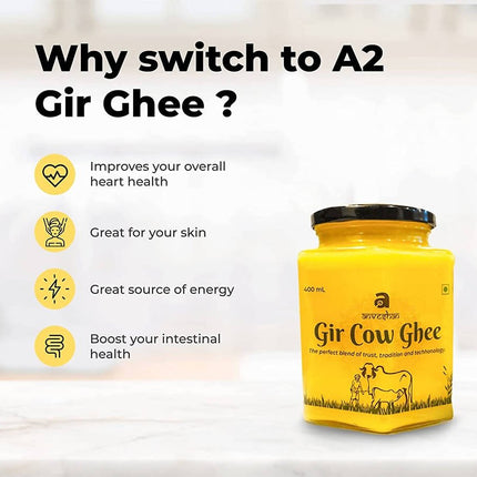 Anveshan Gir Cow Ghee | Vedic Bilona Method Ghee | Organic Ghee From Desi Cow Milk